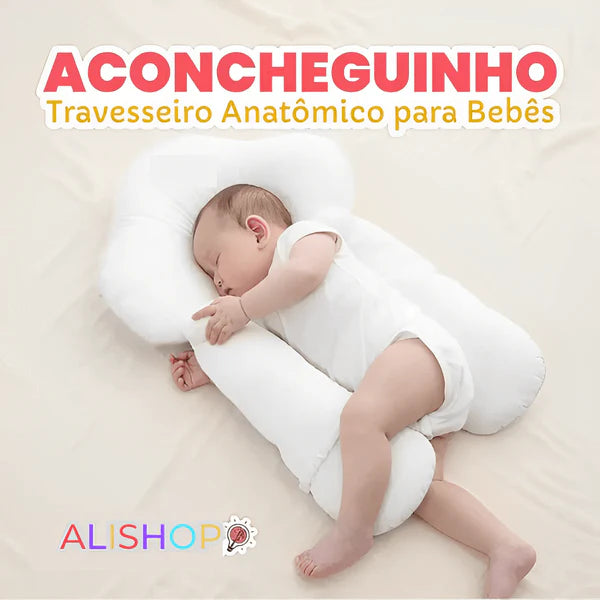 Aconcheguinho - Travesseiro anatômico para bebês antialérgico - Alishop
