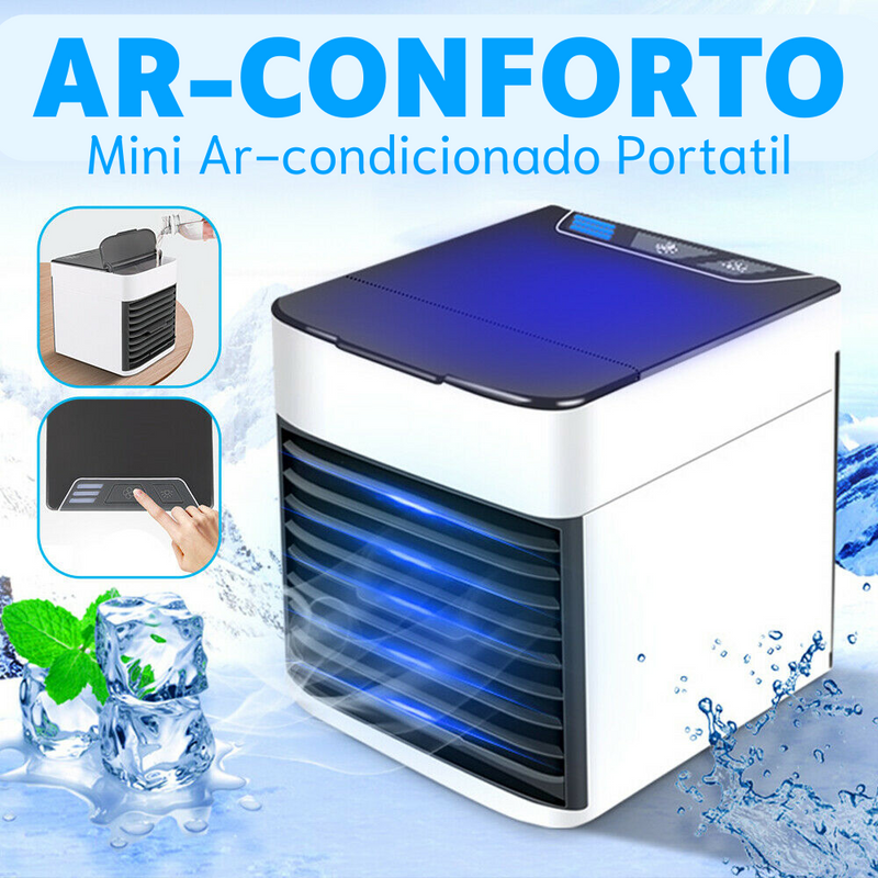 Mini Ar-Condicionado Portatil + Climatizador (Frete Grátis)
