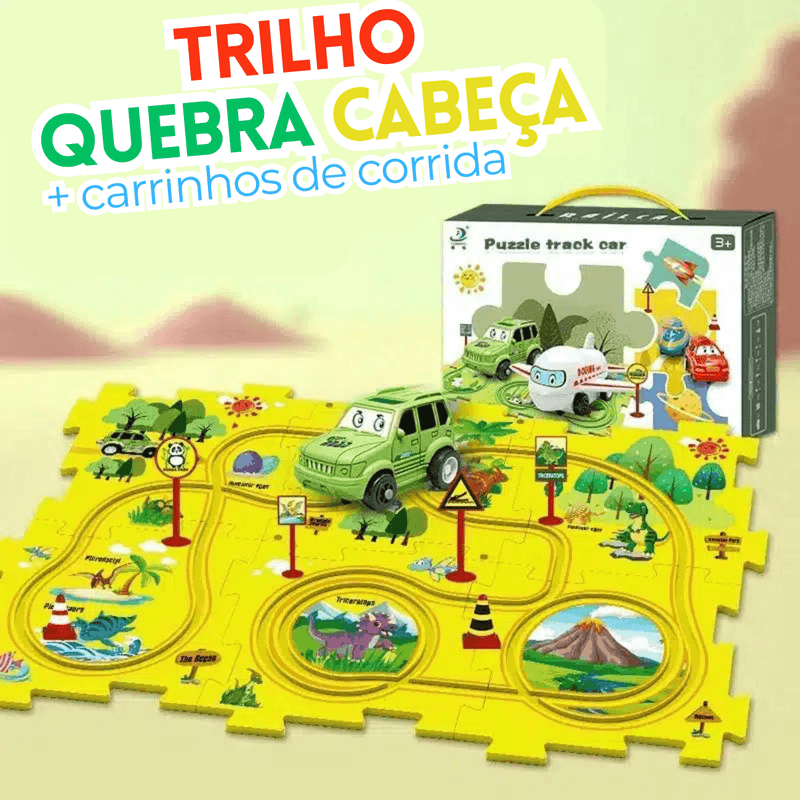 Trilho quebra cabeça + carrinhos de corrida Eletricos - Alishop