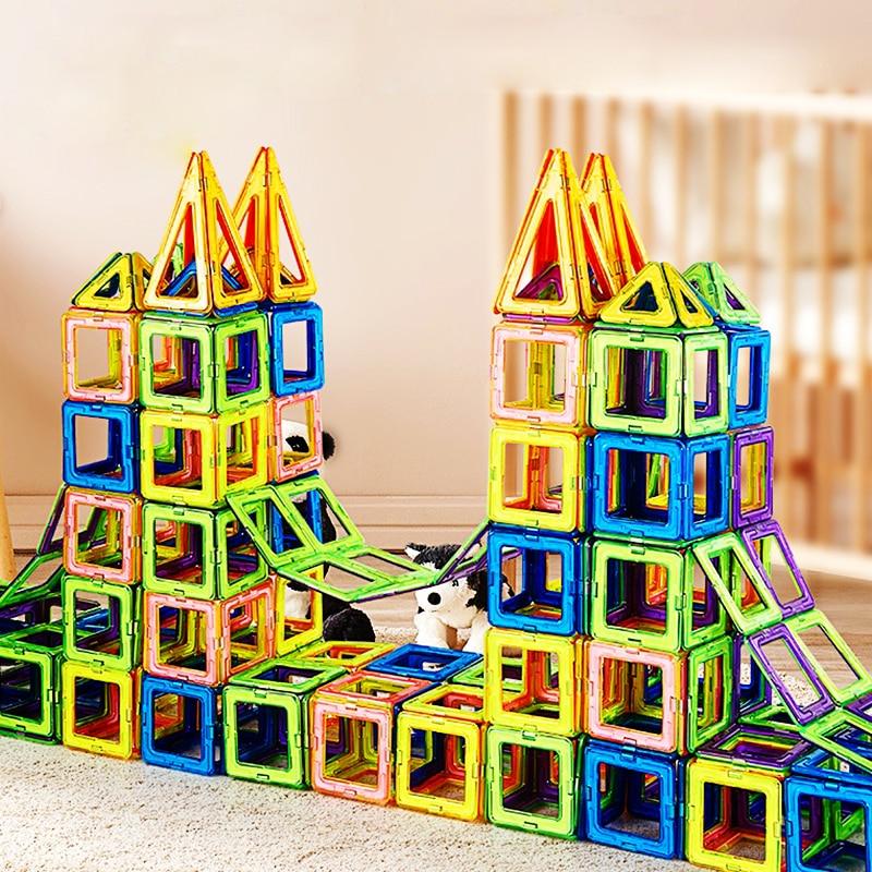 Magnetic Building Blocks Big Size and Mini Size DIY Magnets Toys for Kids Designer Construction Set Gifts for Children Toys - Alishop