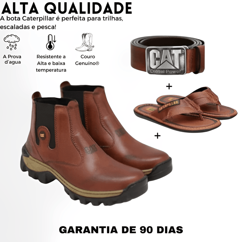 KIT Botina Caterpillar em Couro Original - Alishop