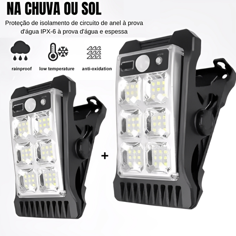 Luz de LED ClipSolar com Sensor de Movimento - Direto da Fábrica