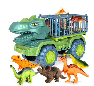 Carrinho Dinossauro Rex + Brinde (12 Dinossauros) - Alishop