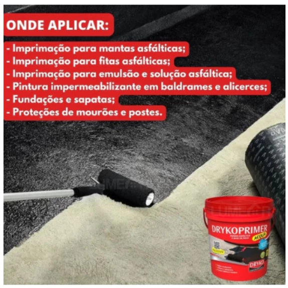 Super Cola Primer 3,6L Para Mantas E Fitas Multiuso - DrykoPrimer