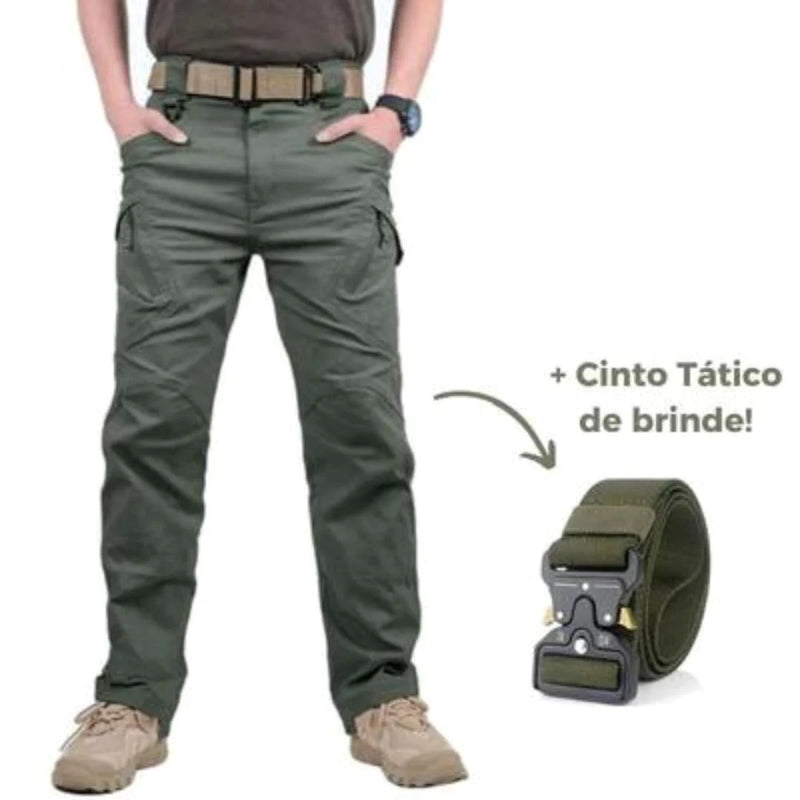 Calça Militar Tática Resistente e Impermeável + Cinto de Brinde - Alishop