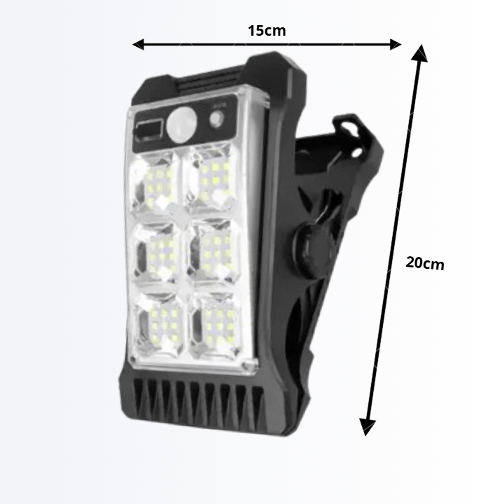 Luz de LED ClipSolar com Sensor de Movimento - Direto da Fábrica