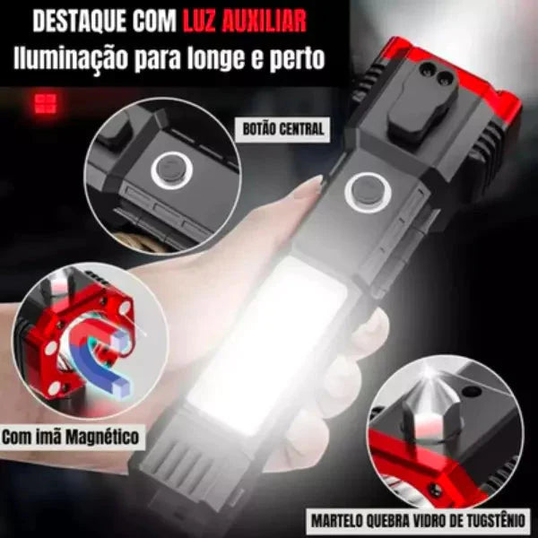 Lanterna Tática Indestrutível 4 em 1 - Ultra Potência - Alishop