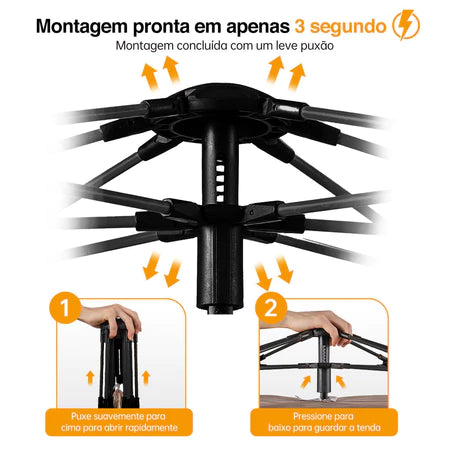 Barraca Dobravel Automática Impermeável Com Proteção Solar