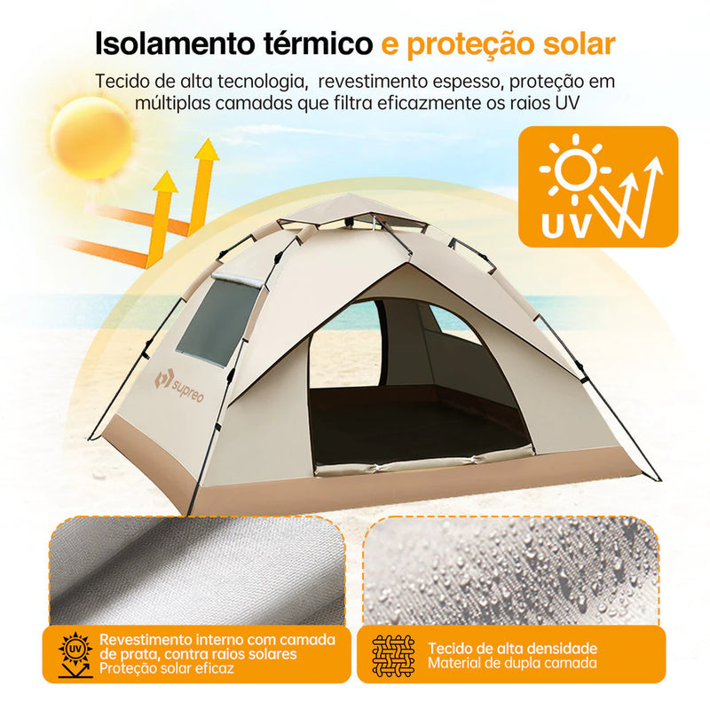 Barraca Dobravel Automática Impermeável Com Proteção Solar