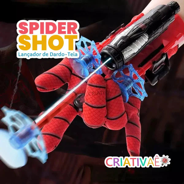 Spider Shot - Lançador de Dardo-Teia do Homem Aranha + Brinde Exclusivo